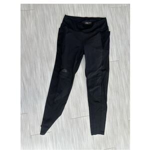 The North Face Black Women's Ankle Leggings Solid Logo High-Rise Stretch M
